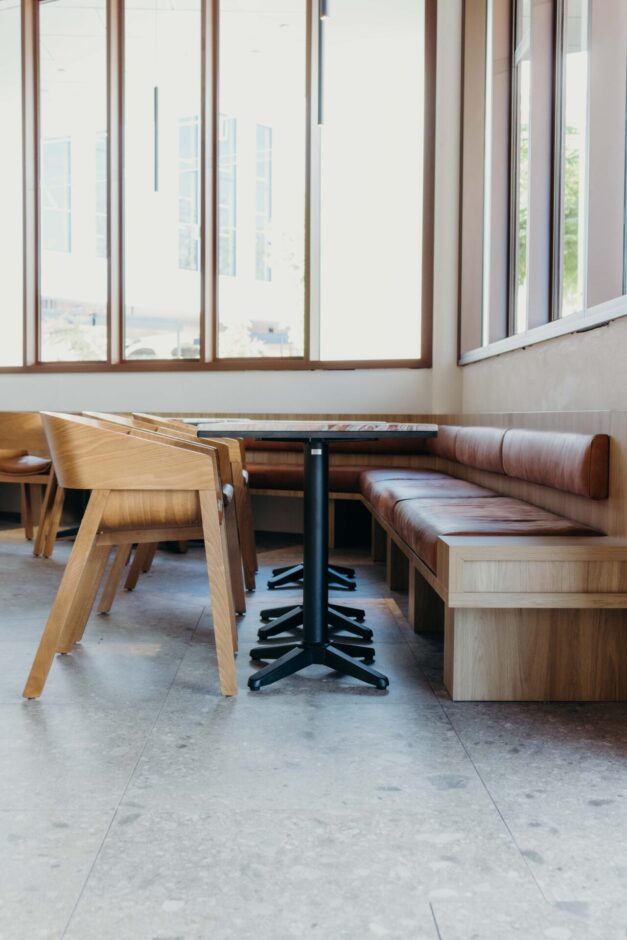 NOROCK table bases at Dandelion in dining height