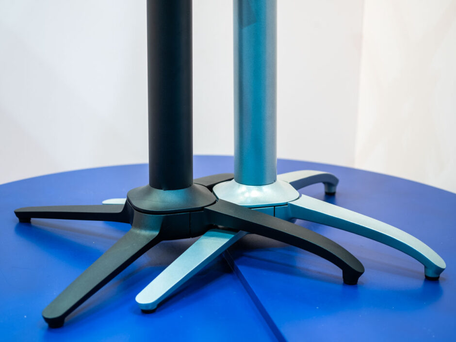 Self-stabilizing and stackable table bases