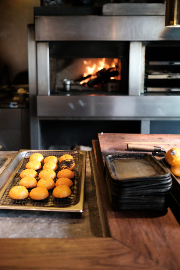 Food prep and woodfire oven at Matilda 159