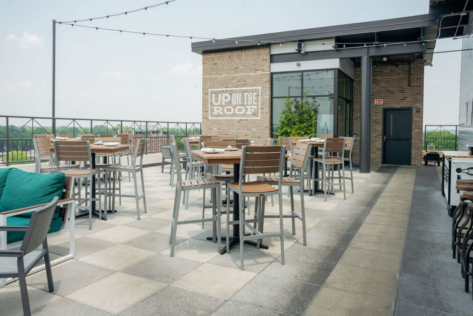 Open-air dining concept at UP on the Roof, embracing the beauty of the outdoors