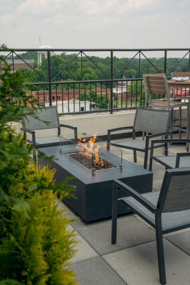 Keep warm at UP on the Roof outdoor bar