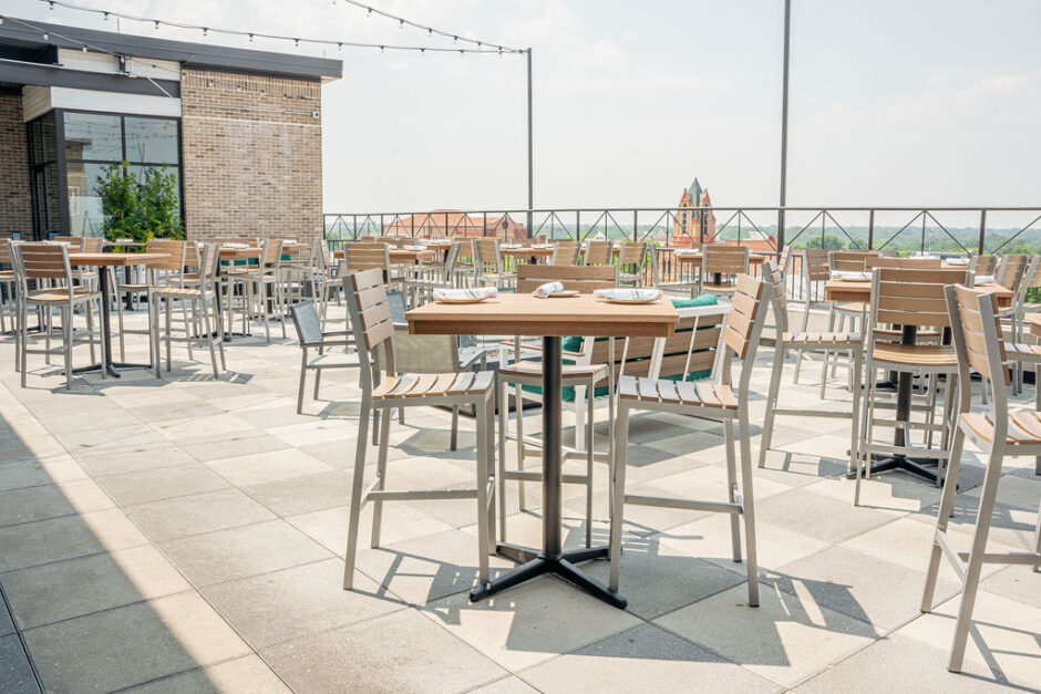 UP on the Roof in Anderson, South Carolina, showcasing the outdoor seating area