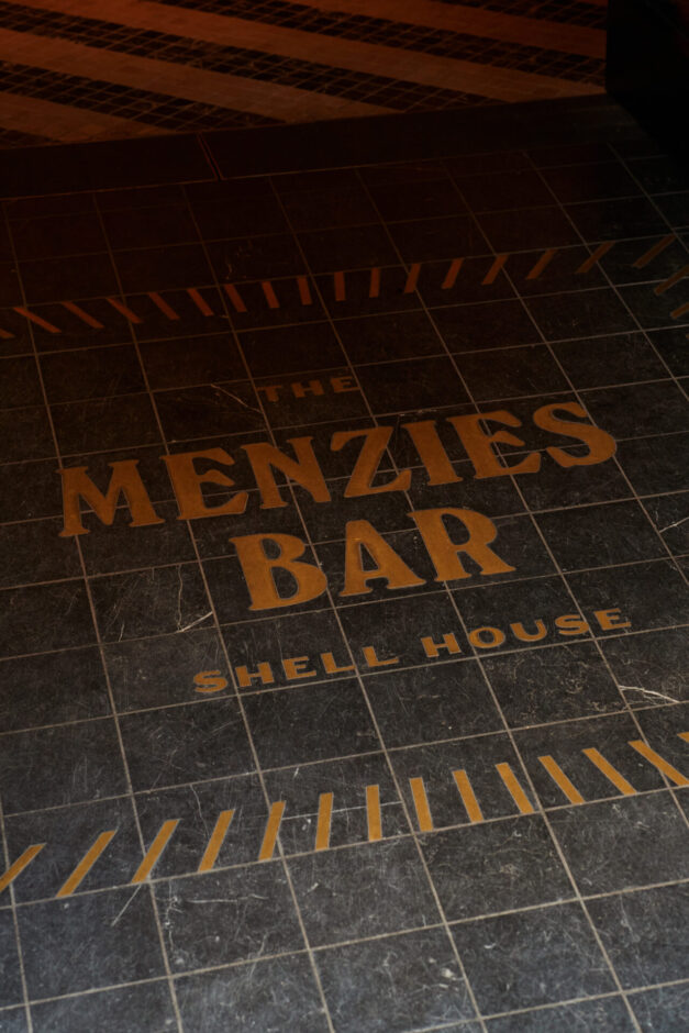 Menzies Bar Shell House tiles on floor