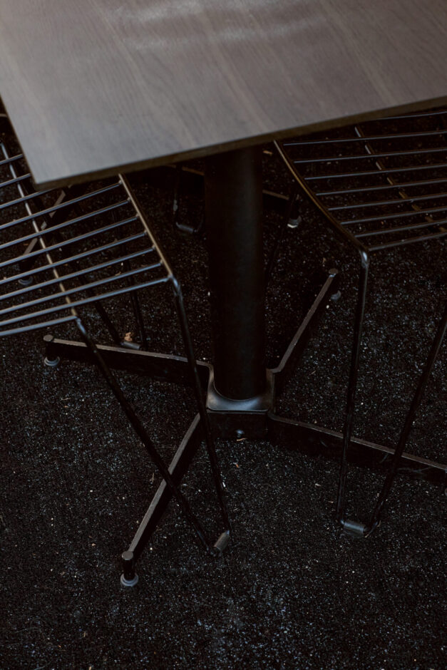 NOROCK's Parkway table base for concrete outdoor dining areas at Shell House in Sydney