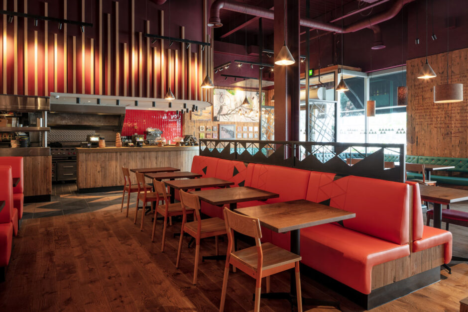 Innovative NOROCK's Parkway self-stabilising table bases in action at Nando's