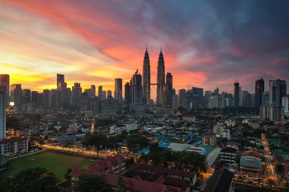 Kuala Lumpur skyline at sunset