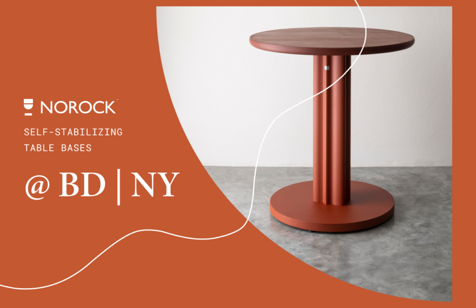 NOROCK self-stabilizing table bases at BDNY 2023
