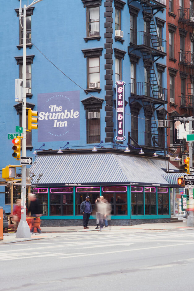 The exterior of The Stumble Inn in New York